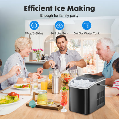 Frosty Drop Portable Ice Maker with Self Cleaning Feature