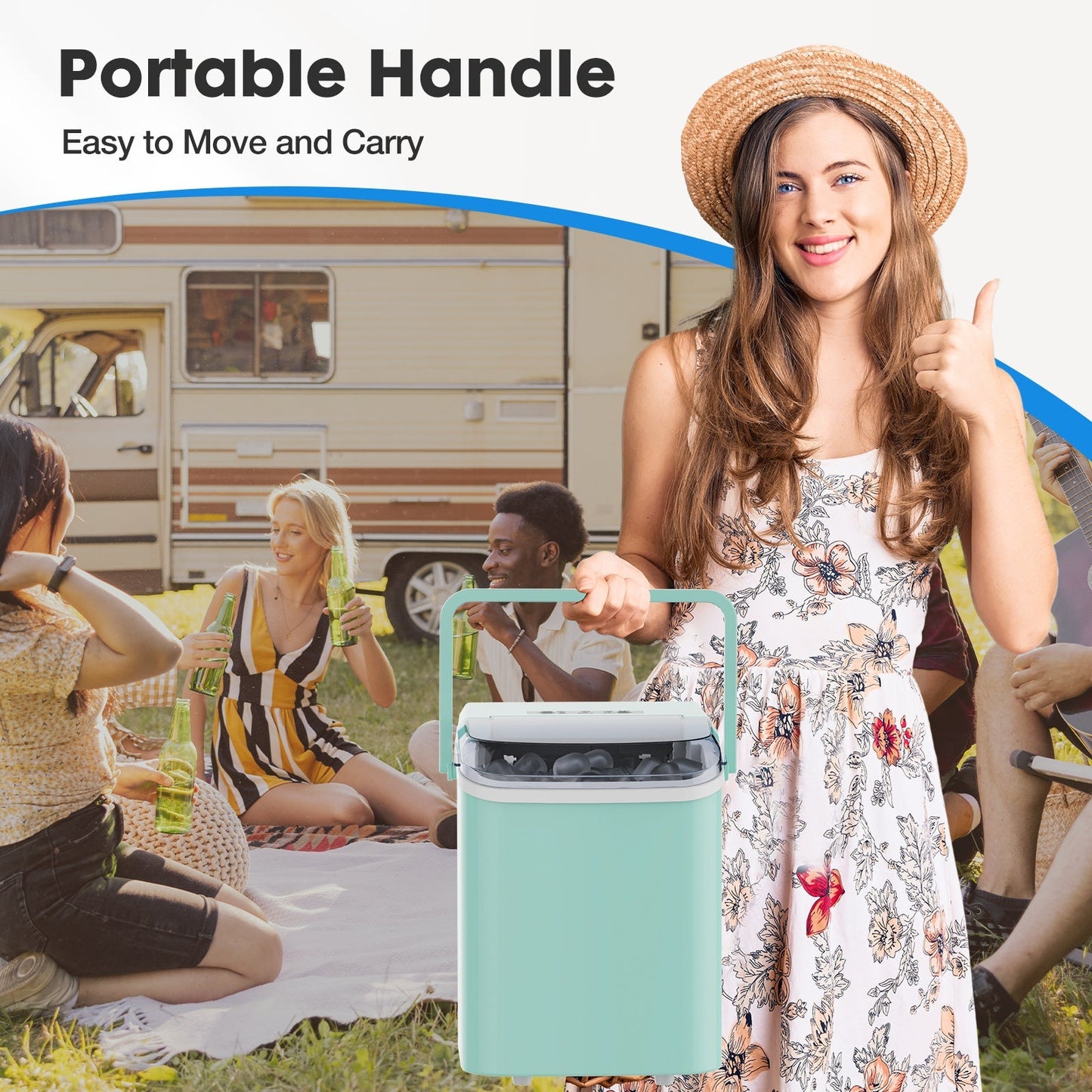 Frosty Drop Ice Maker - Portable, Self-Cleaning, Fast!
